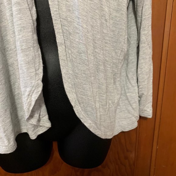 Apt 9 Striated Gray Open Jersey Cardigan Size XL - Picture 7 of 10